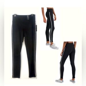 INC International Concepts Women's Animal Print Leggings - Seamless, High-Waisted, Embossed Knit (Black Leo)